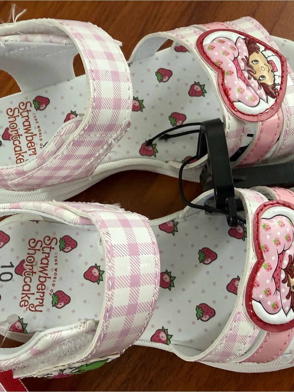 Pink Strawberry Patch Kids' Character Sandals